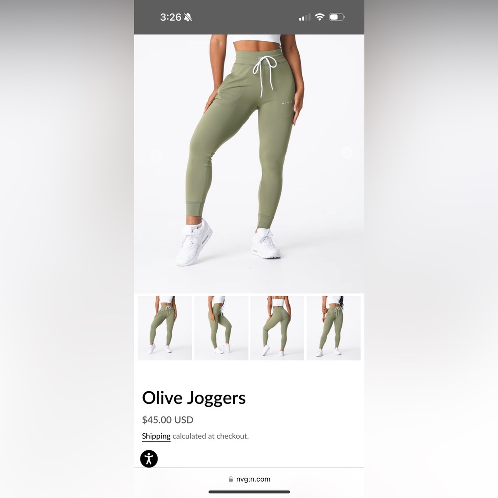 NVGTN Joggers Olive Small